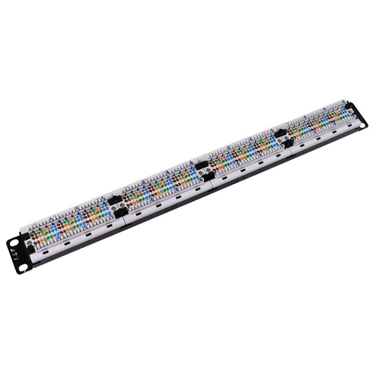 ICC Cat5e 24 Port 1U 19-inch Network Patch Panel - (ICMPP0245E) Black