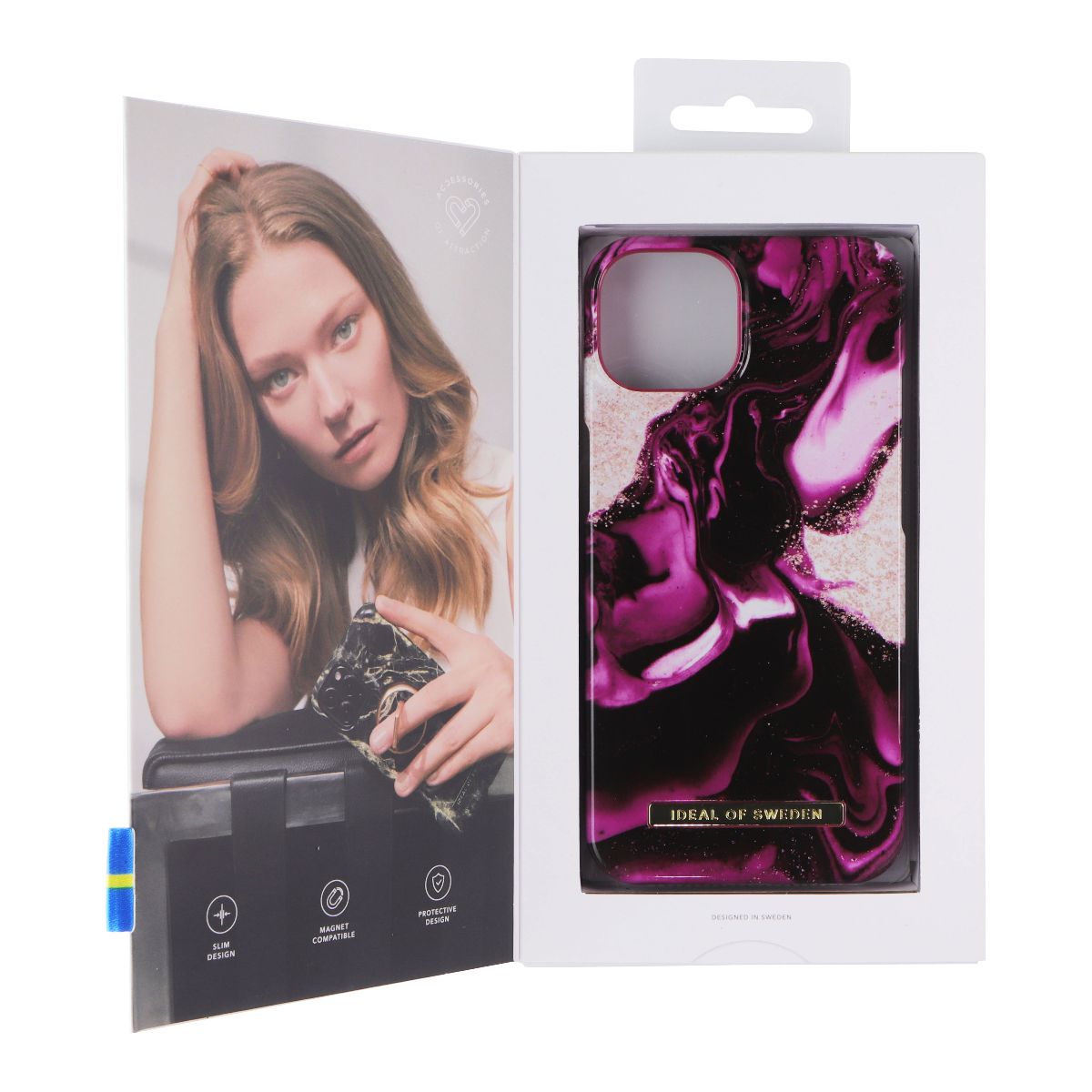 iDeal of Sweden Fashion Case for Apple iPhone 13 - Golden Ruby Marble Cell Phone - Cases, Covers & Skins iDeal of Sweden - Simple Cell Bulk Wholesale Pricing - USA Seller
