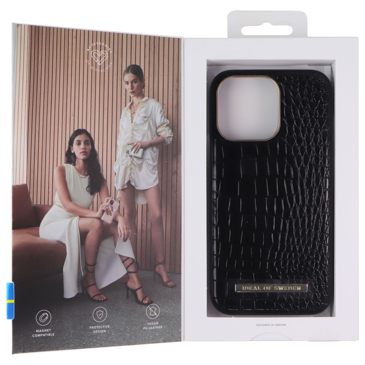 iDeal of Sweden Atelier Case for Apple iPhone 13 Pro - Neo Noir Croco Black Cell Phone - Cases, Covers & Skins iDeal of Sweden - Simple Cell Bulk Wholesale Pricing - USA Seller