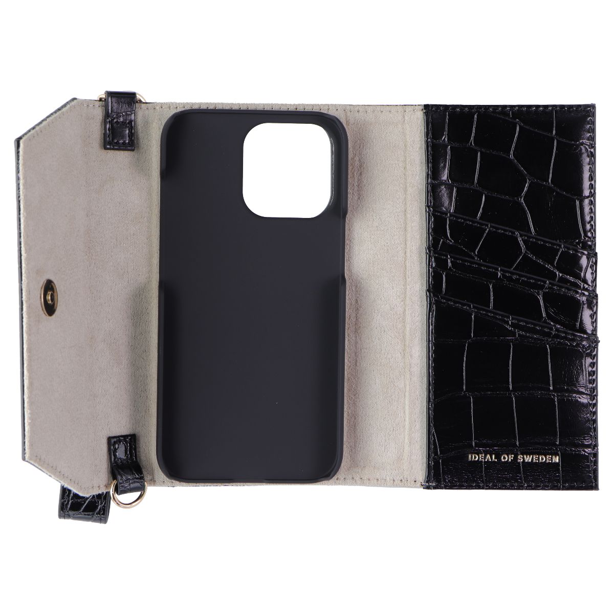 iDeal of Sweden Folio Wallet Case for iPhone 13 Pro - Black Croco Cell Phone - Cases, Covers & Skins iDeal of Sweden - Simple Cell Bulk Wholesale Pricing - USA Seller
