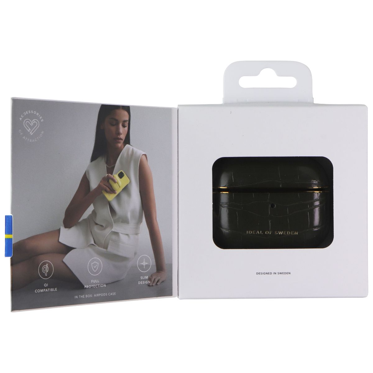 IDEAL OF SWEDEN Printed Case for Apple AirPods Pro 2 / Pro 1 - Khaki Croco iPod, Audio Player Accessories - Cases, Covers & Skins iDeal of Sweden - Simple Cell Bulk Wholesale Pricing - USA Seller