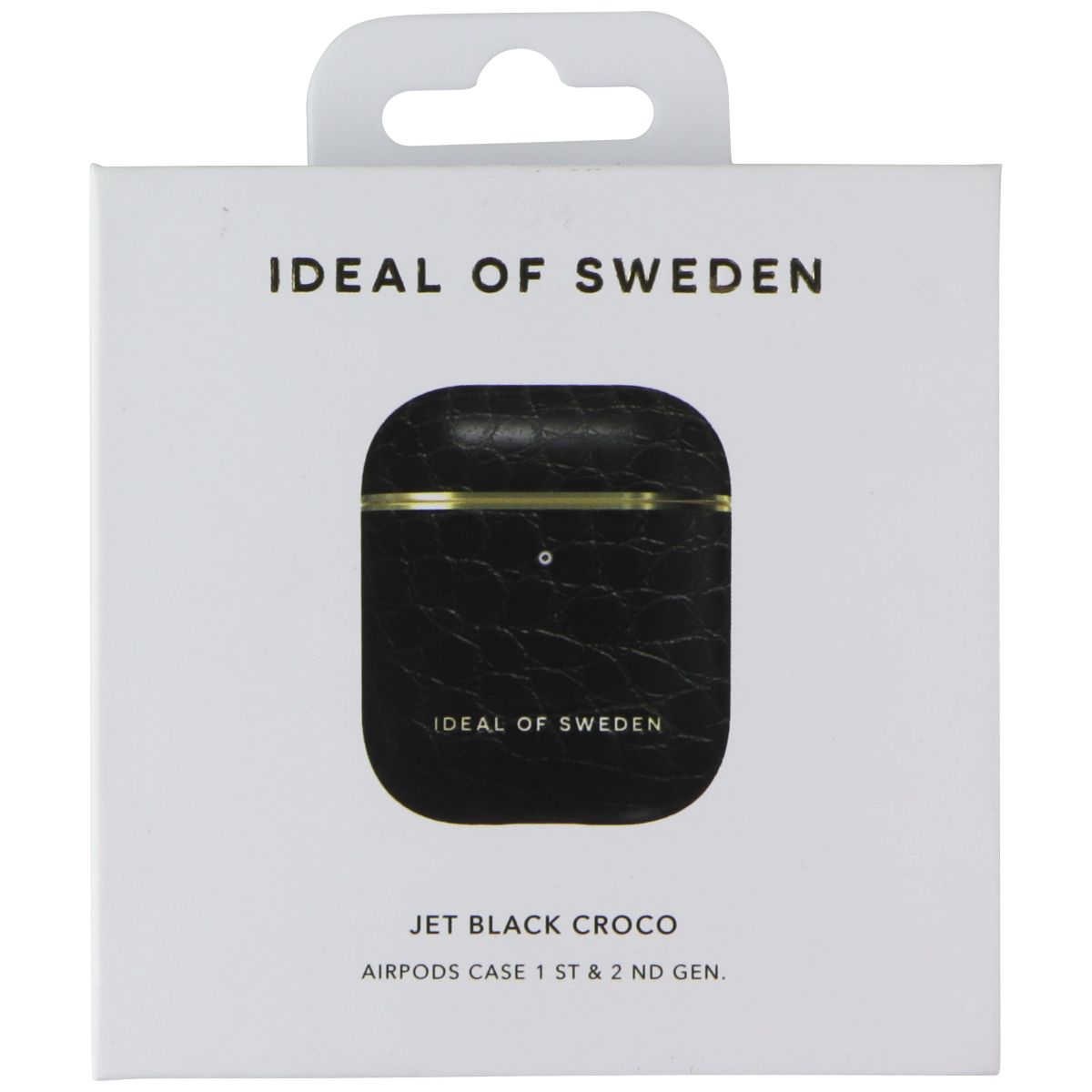 iDeal of Sweden Protective Case for AirPods 1st Gen & 2nd Gen - Jet Black Croco iPod, Audio Player Accessories - Cases, Covers & Skins iDeal of Sweden - Simple Cell Bulk Wholesale Pricing - USA Seller