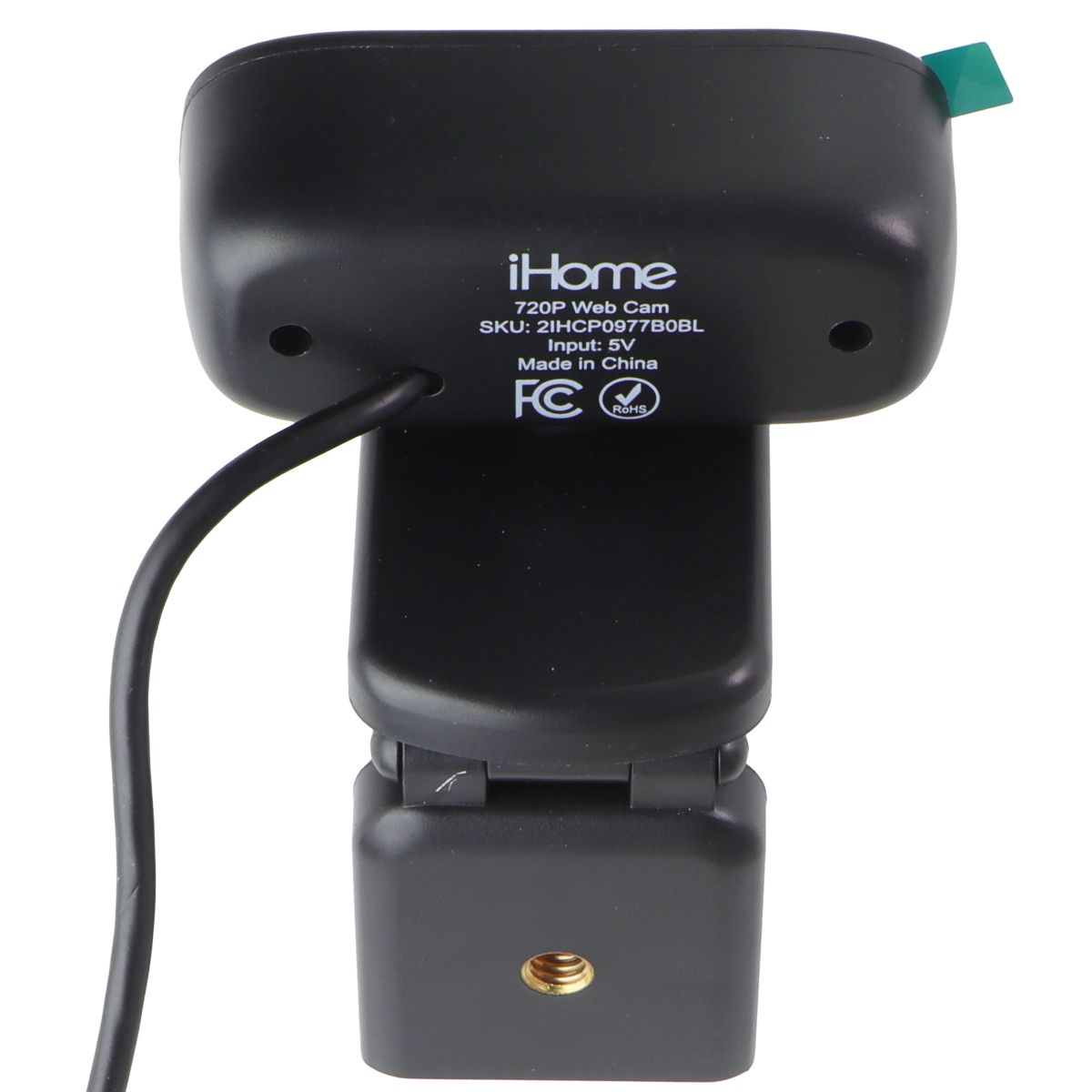 iHome Office 720P USB Plug and Play Webcam with External Mic - Black Computer Accessories - Webcams iHome - Simple Cell Bulk Wholesale Pricing - USA Seller