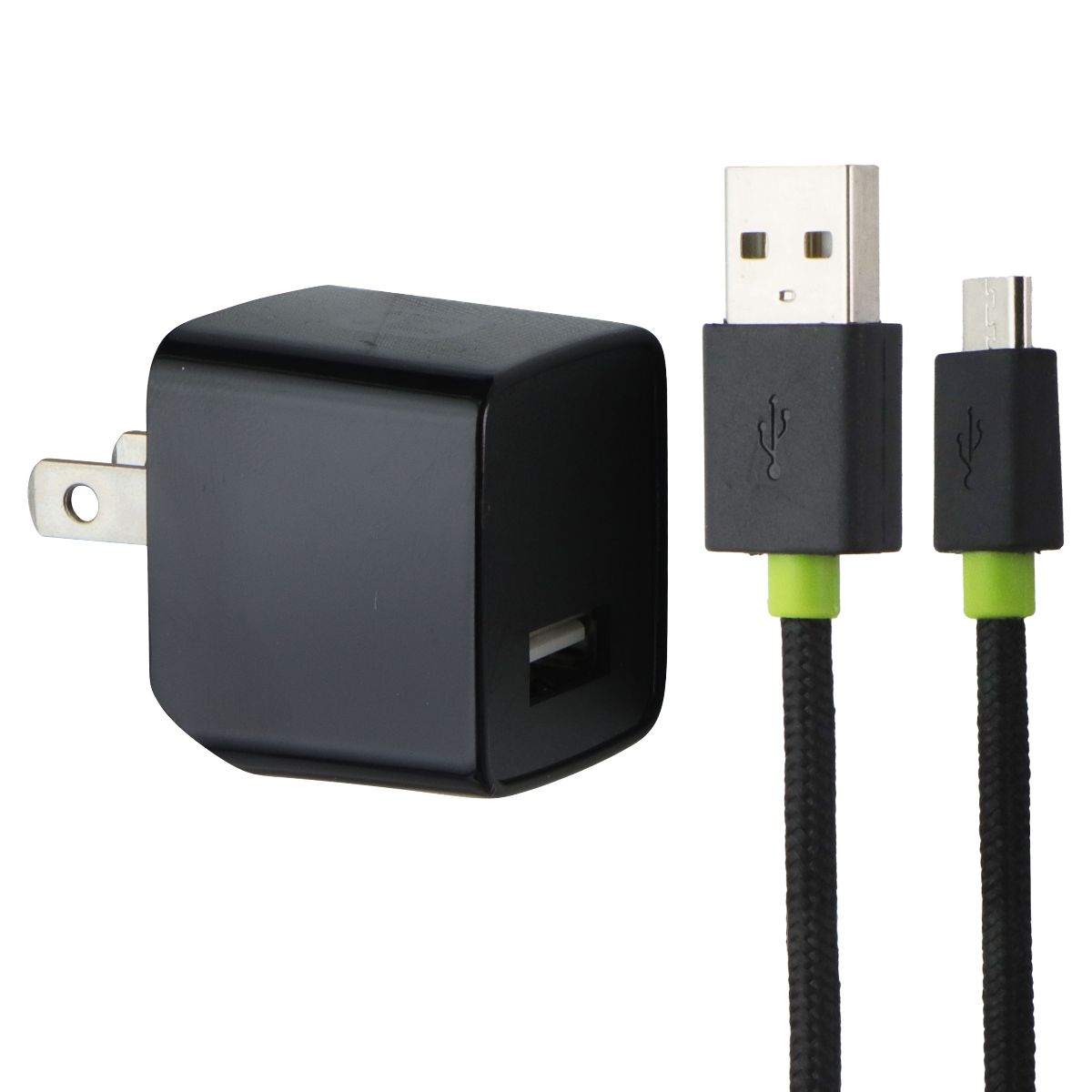 iHome (12W) Power USB Wall Charger with 5ft USB-A to USB-Micro Cable - Black Cell Phone - Chargers & Cradles iHome - Simple Cell Bulk Wholesale Pricing - USA Seller
