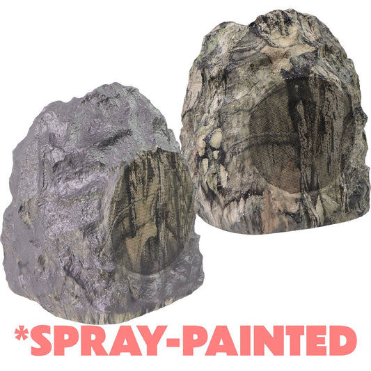 iHome Mossy Oak Rock Outdoor Bluetooth Speakers - *ONE IS SPRAY PAINTED GRAY* Home Multimedia - Home Speakers & Subwoofers iHome - Simple Cell Bulk Wholesale Pricing - USA Seller