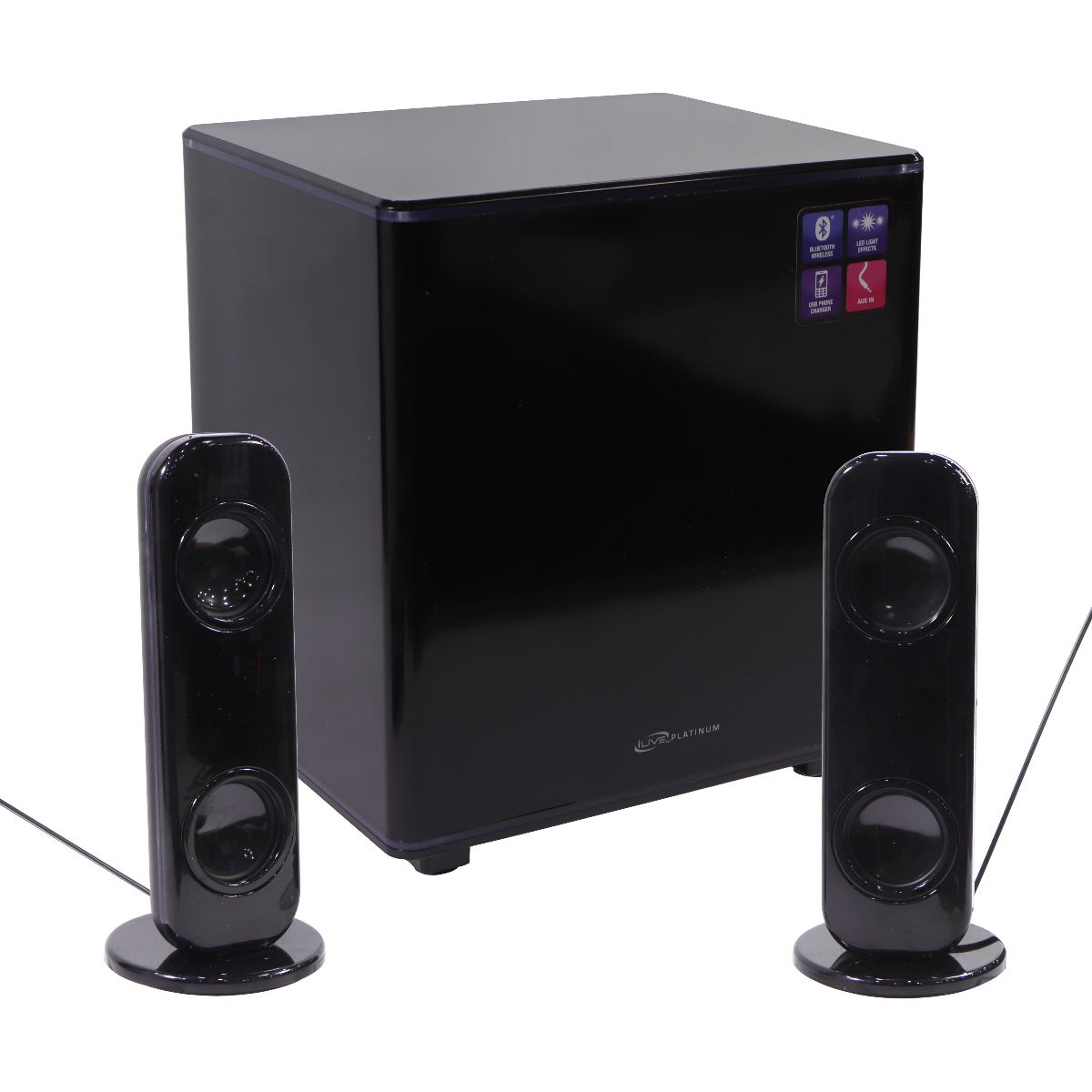 iLive Bluetooth 2.1-Channel Wireless Speaker System w/Subwoofer - Black (IHB26B) Home Multimedia - Home Speakers & Subwoofers iLive - Simple Cell Bulk Wholesale Pricing - USA Seller