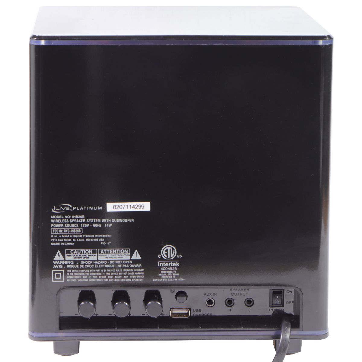 iLive Bluetooth 2.1-Channel Wireless Speaker System w/Subwoofer - Black (IHB26B) Home Multimedia - Home Speakers & Subwoofers iLive - Simple Cell Bulk Wholesale Pricing - USA Seller