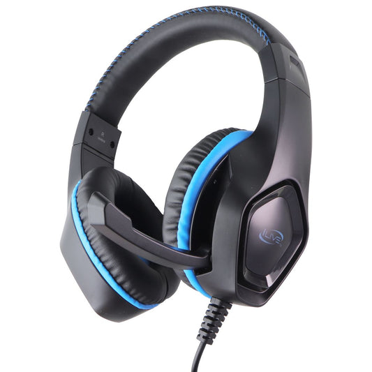 iLive IAHG19B Gaming Headset Stereo Headphones w/ Mic - Black/Blue Gaming/Console - Headsets iLive - Simple Cell Bulk Wholesale Pricing - USA Seller
