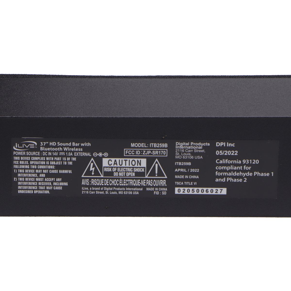 iLive 37-in HD Sound Bar with Bluetooth Wireless for Any TV - Black (ITB259B) Home Multimedia - Home Speakers & Subwoofers iLive - Simple Cell Bulk Wholesale Pricing - USA Seller