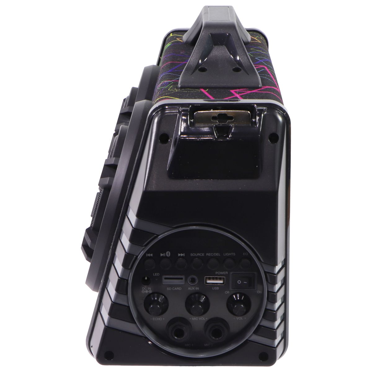 iLive Watts Plus Portable Bluetooth Boombox - Black/Multi Color (IBB503B) Home Multimedia - Home Speakers & Subwoofers iLive - Simple Cell Bulk Wholesale Pricing - USA Seller