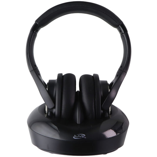 iLive RF Wireless Headphones with Charging Station - Black (IAHRF79B) Portable Audio - Headphones iLive - Simple Cell Bulk Wholesale Pricing - USA Seller