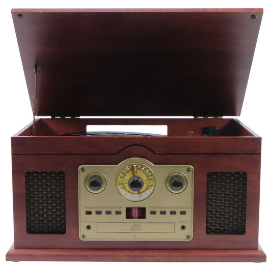 iLive 6-in-1 Bluetooth Turntable Music System - Brown Wood/Gold (ITTB610LW) Home Audio Stereos, Components - Record Players/Home Turntables iLive - Simple Cell Bulk Wholesale Pricing - USA Seller