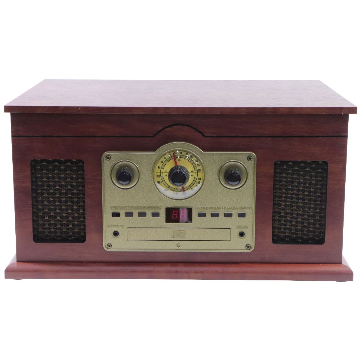 iLive 6-in-1 Bluetooth Turntable Music System - Brown Wood/Gold (ITTB610LW) Home Audio Stereos, Components - Record Players/Home Turntables iLive - Simple Cell Bulk Wholesale Pricing - USA Seller