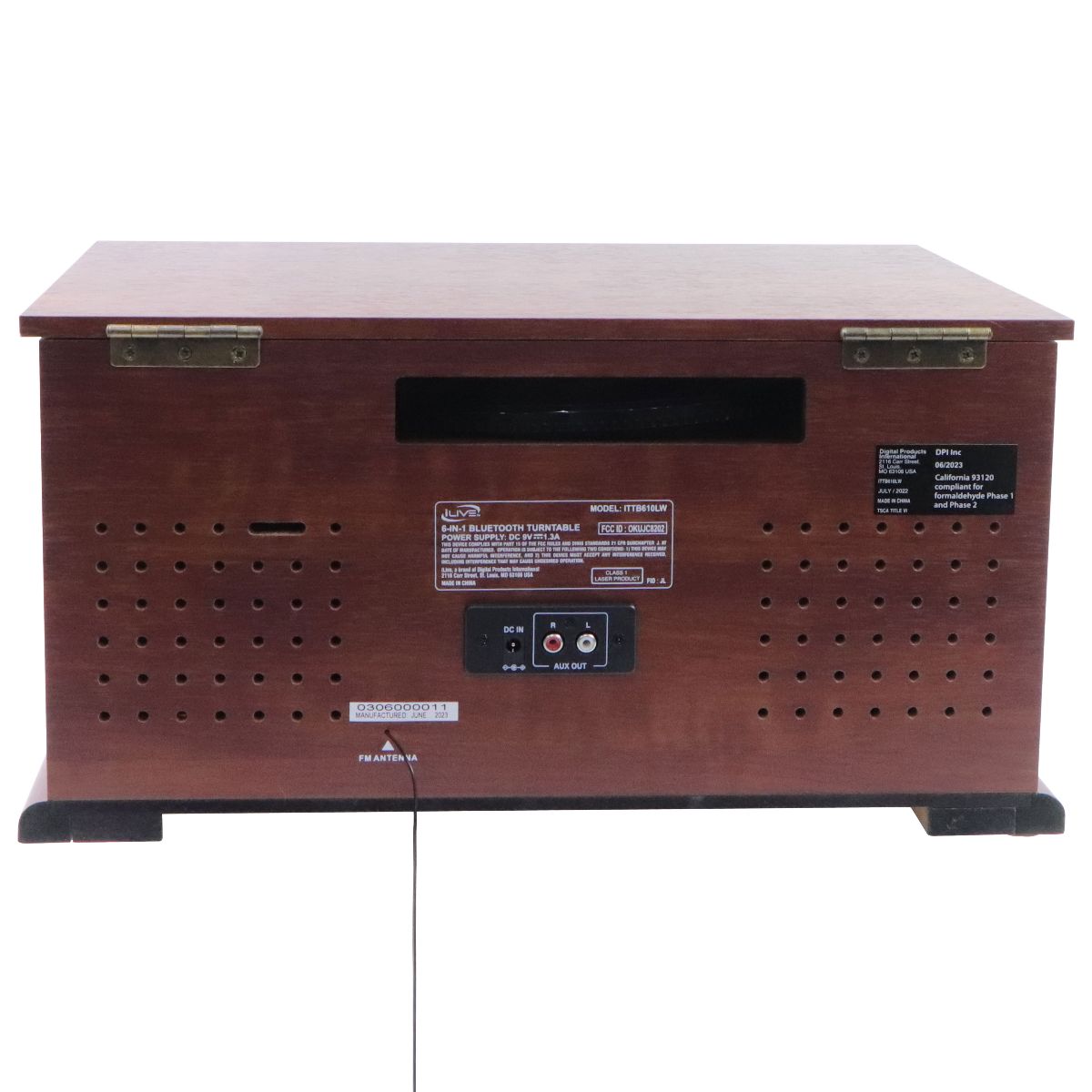 iLive 6-in-1 Bluetooth Turntable Music System - Brown Wood/Gold (ITTB610LW) Home Audio Stereos, Components - Record Players/Home Turntables iLive - Simple Cell Bulk Wholesale Pricing - USA Seller