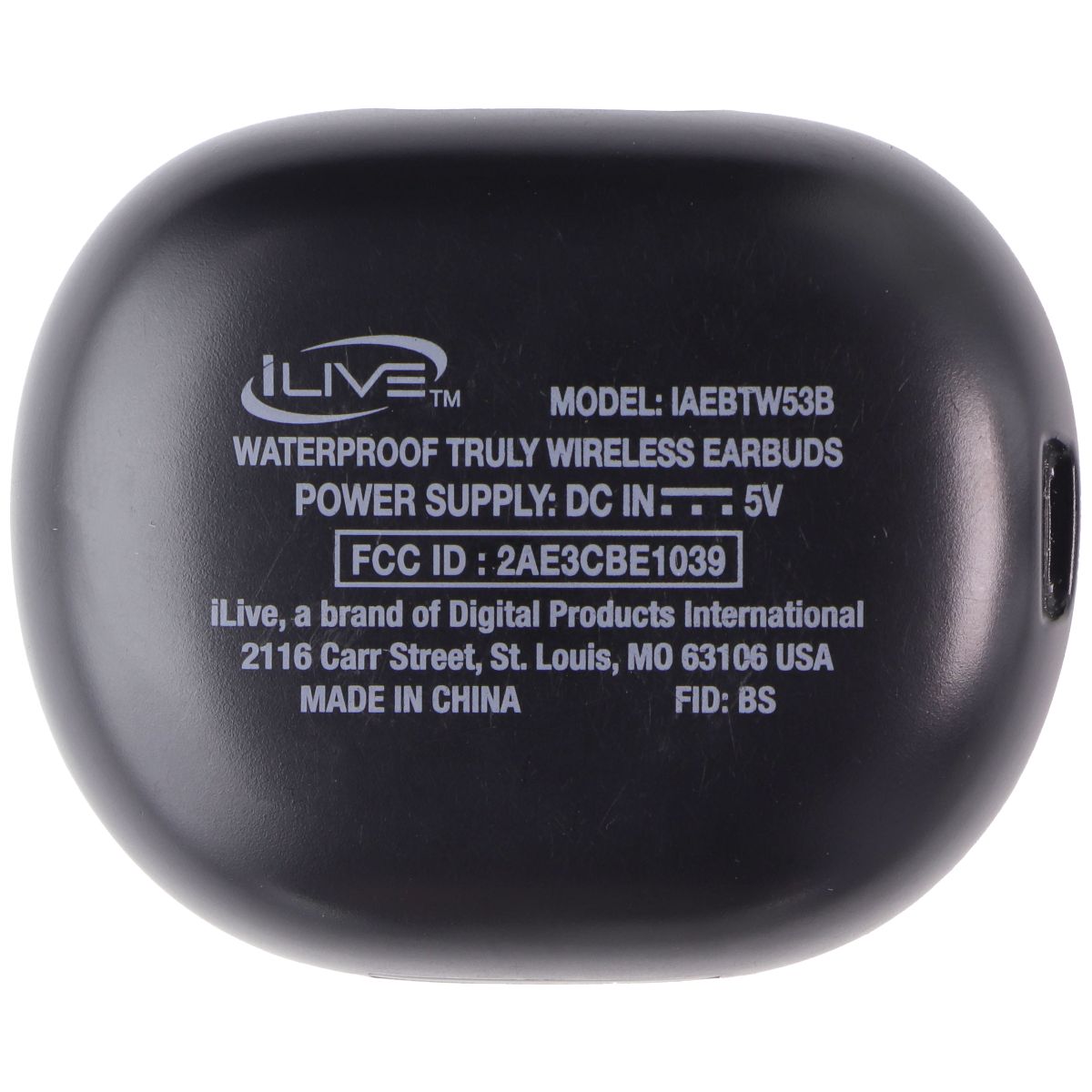 iLive Waterproof Truly Wireless Earbuds with Charging Case - Black (IAEBTW53B) Portable Audio - Headphones iLive - Simple Cell Bulk Wholesale Pricing - USA Seller