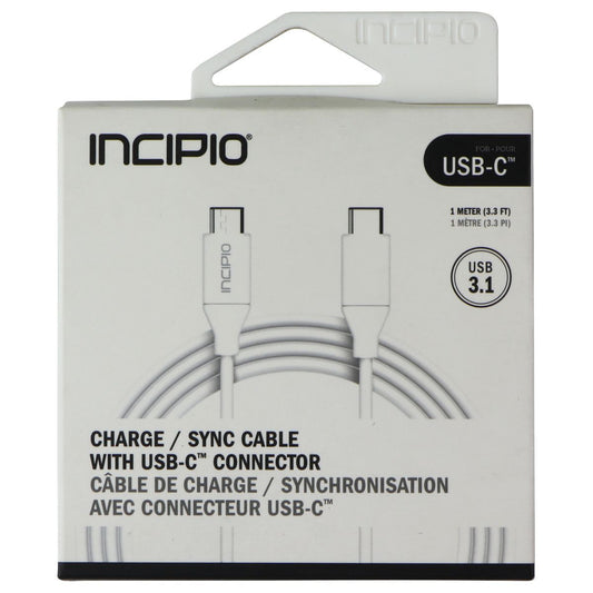 Incipio (1m/3.3 Foot) USB-C 3.1 to USB-C Charge/Sync Cable - White Cell Phone - Cables & Adapters Incipio - Simple Cell Bulk Wholesale Pricing - USA Seller