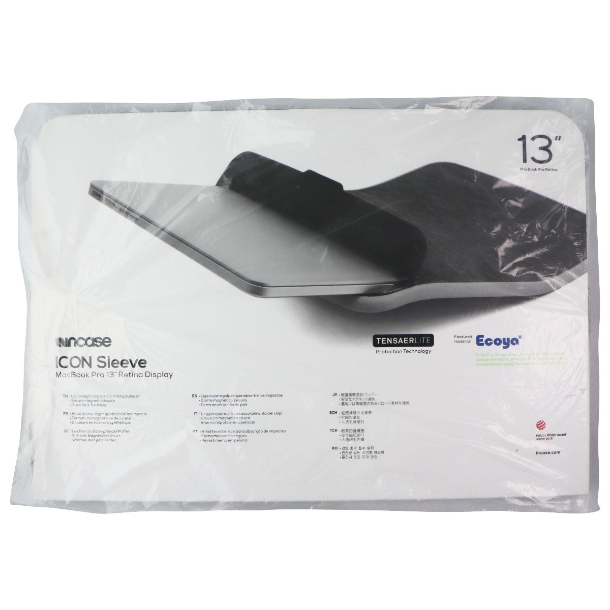 Incase ICON Sleeve for MacBook Pro 13-in Retina - Heather Black Computer Accessories - Laptop Cases & Bags Incase - Simple Cell Bulk Wholesale Pricing - USA Seller