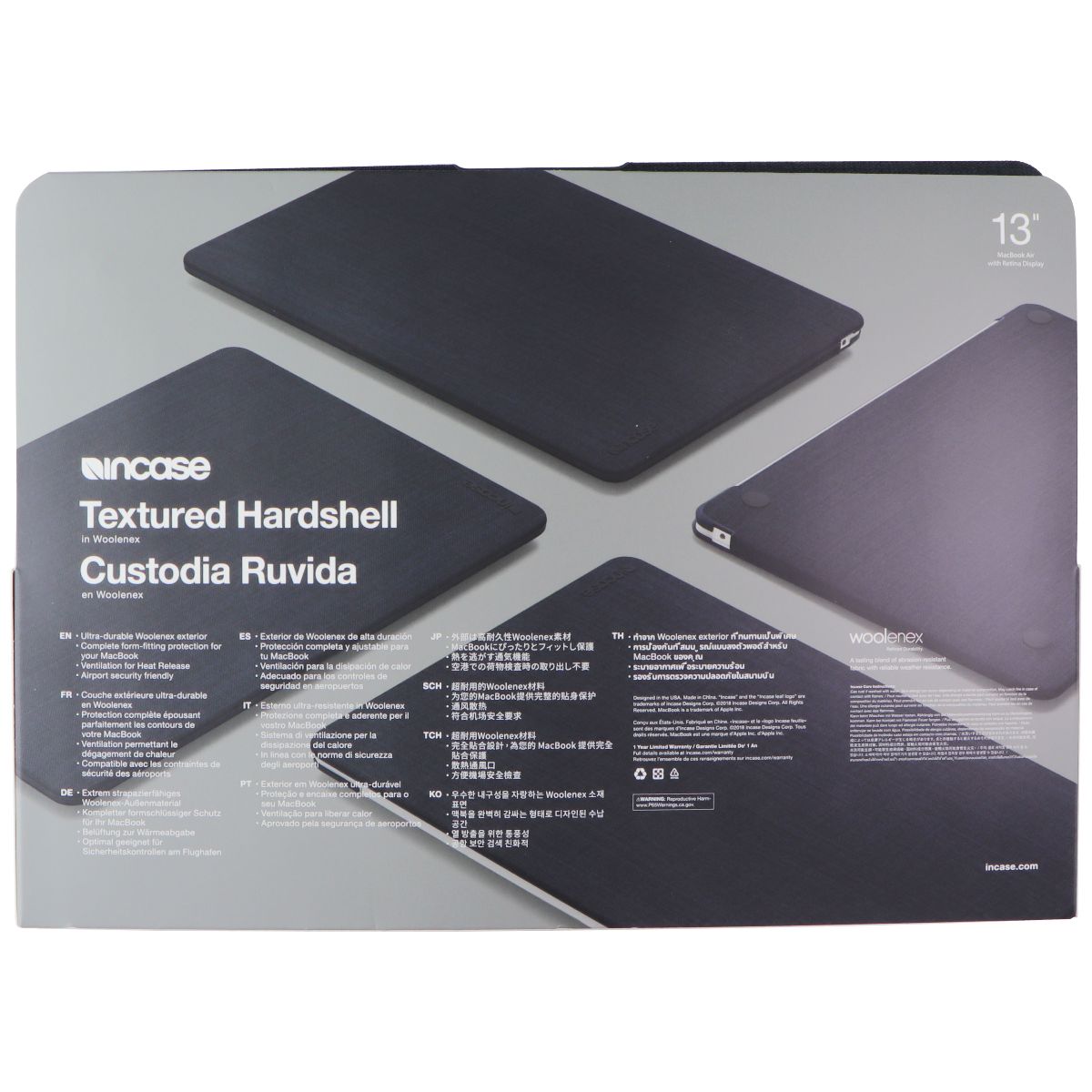 Incase Textured Hardshell Case for MacBook Air 13-in (2018-2022) - Heather Navy Computer Accessories - Laptop Cases & Bags Incase - Simple Cell Bulk Wholesale Pricing - USA Seller