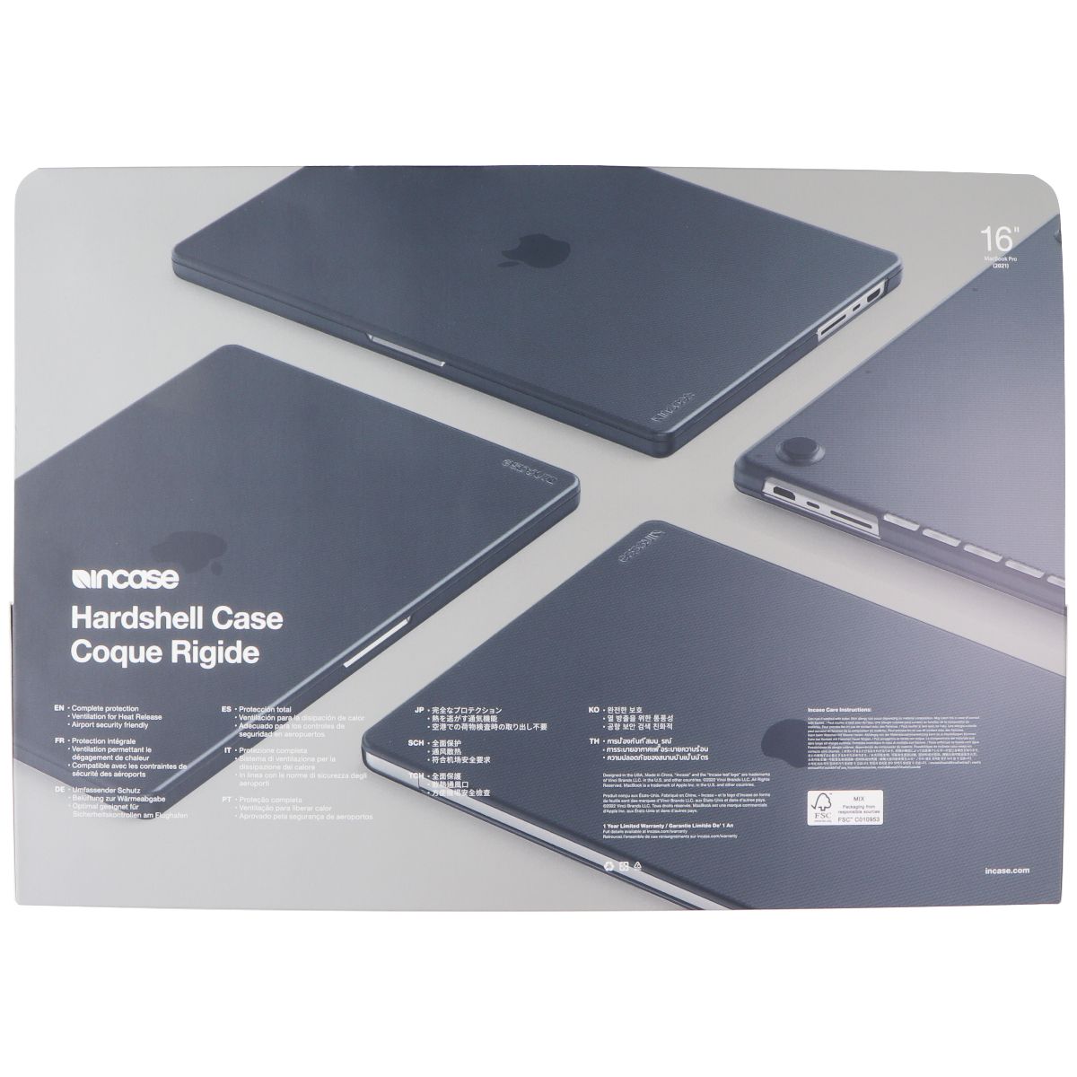 Incase Hardshell Case for 16-inch MacBook Pro 2021 - Black Computer Accessories - Laptop Cases & Bags Incase - Simple Cell Bulk Wholesale Pricing - USA Seller