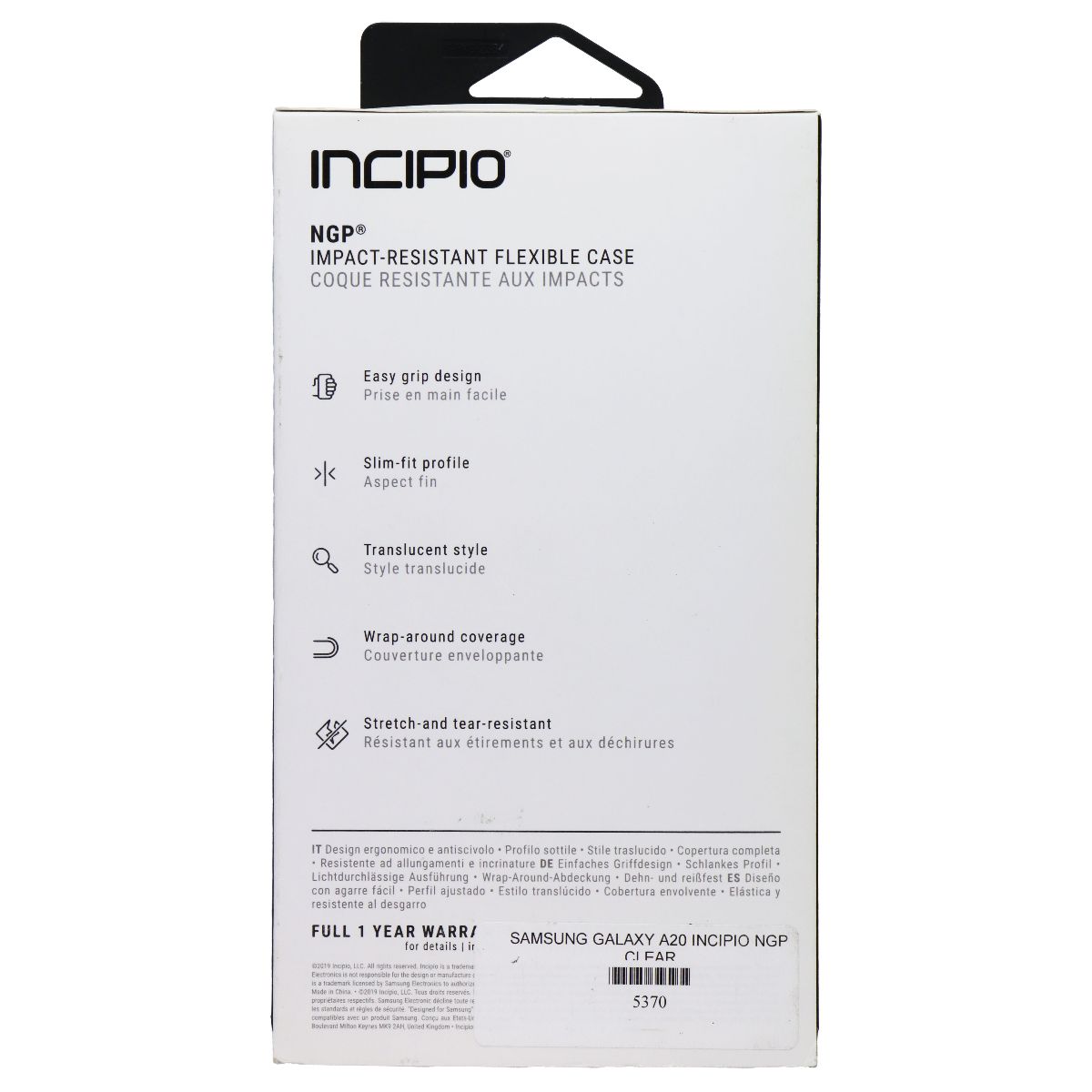 Incipio NGP Series Flexible Gel Case for Samsung Galaxy A20 - Clear Cell Phone - Cases, Covers & Skins Incipio - Simple Cell Bulk Wholesale Pricing - USA Seller