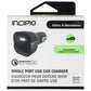 Incipio Qualcomm 2.0 Single Port Car Adapter for USB Devices - Black (PW-203) Cell Phone - Cables & Adapters Incipio - Simple Cell Bulk Wholesale Pricing - USA Seller