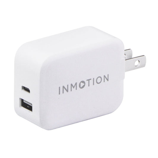 InMotion (20W/3A) Fast 2 Port Wall Charger with USB-A and USB-C Ports - White Cell Phone - Chargers & Cradles InMotion    - Simple Cell Bulk Wholesale Pricing - USA Seller
