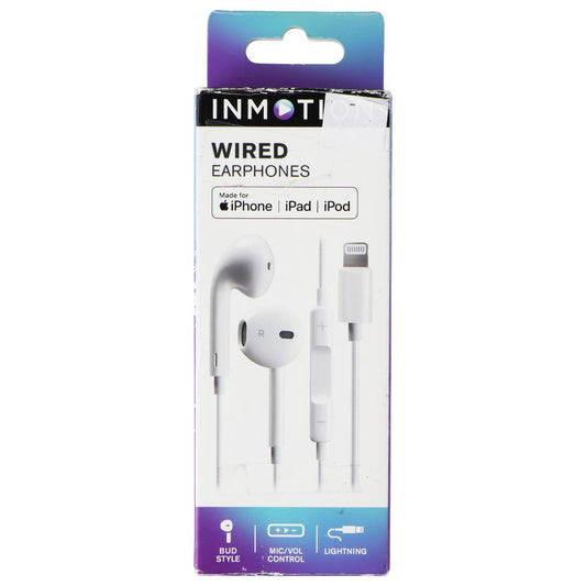 InMotion (1.2M) Wired Apple EarPods with Lightning (8-Pin) Adapter - White Portable Audio - Headphones InMotion    - Simple Cell Bulk Wholesale Pricing - USA Seller