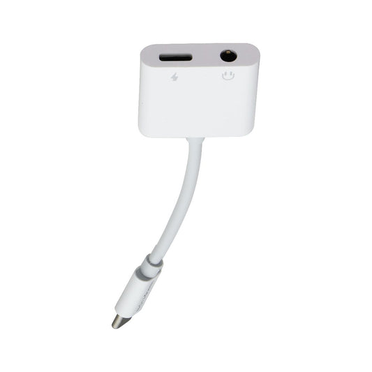InMotion 18W USB-C Audio Adapter with Charging Port - White Cell Phone - Cables & Adapters InMotion    - Simple Cell Bulk Wholesale Pricing - USA Seller