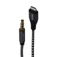 InMotion (2m/6.5-Ft) 3-Ring 3.5mm to Lightning 8-Pin Braided Cable - Blk/Silver Cell Phone - Cables & Adapters InMotion - Simple Cell Bulk Wholesale Pricing - USA Seller