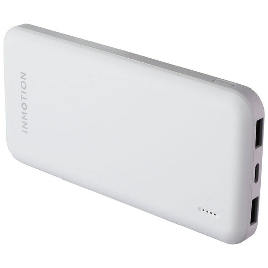 InMotion 10,000 mAh Power Bank with 2 USB-A Ports and LED Indicator - White Cell Phone - Chargers & Cradles InMotion    - Simple Cell Bulk Wholesale Pricing - USA Seller