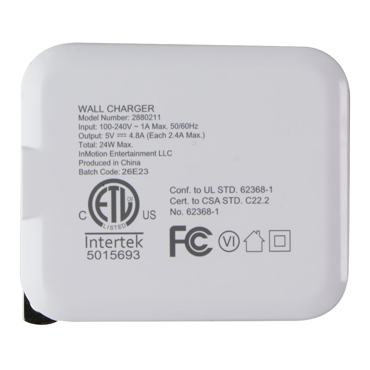 InMotion (4.8A) 2 Port USB-A Wall Charger Travel Adapter - White Cell Phone - Chargers & Cradles InMotion    - Simple Cell Bulk Wholesale Pricing - USA Seller