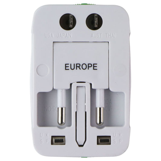 INSTEN Travel Universal Adapter for 150+ Countries - White (2075204) Cell Phone - Cables & Adapters Insten - Simple Cell Bulk Wholesale Pricing - USA Seller