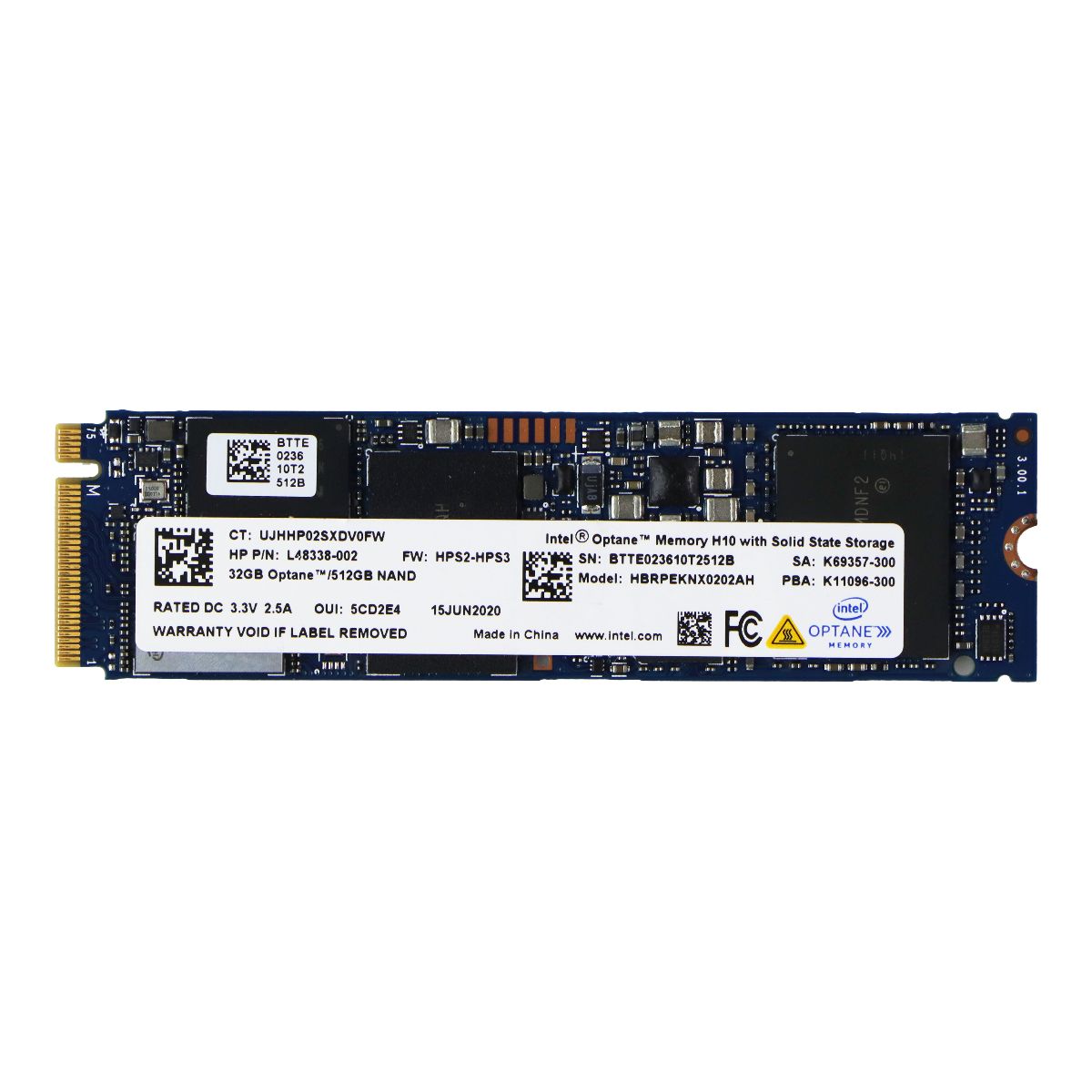 Intel Optane Memory 32GB/512GB H10 M.2 2280 NVMe PCIe Gen3 x4 SSD HBRPEKNX0202AH Digital Storage - Solid State Drives Intel - Simple Cell Bulk Wholesale Pricing - USA Seller