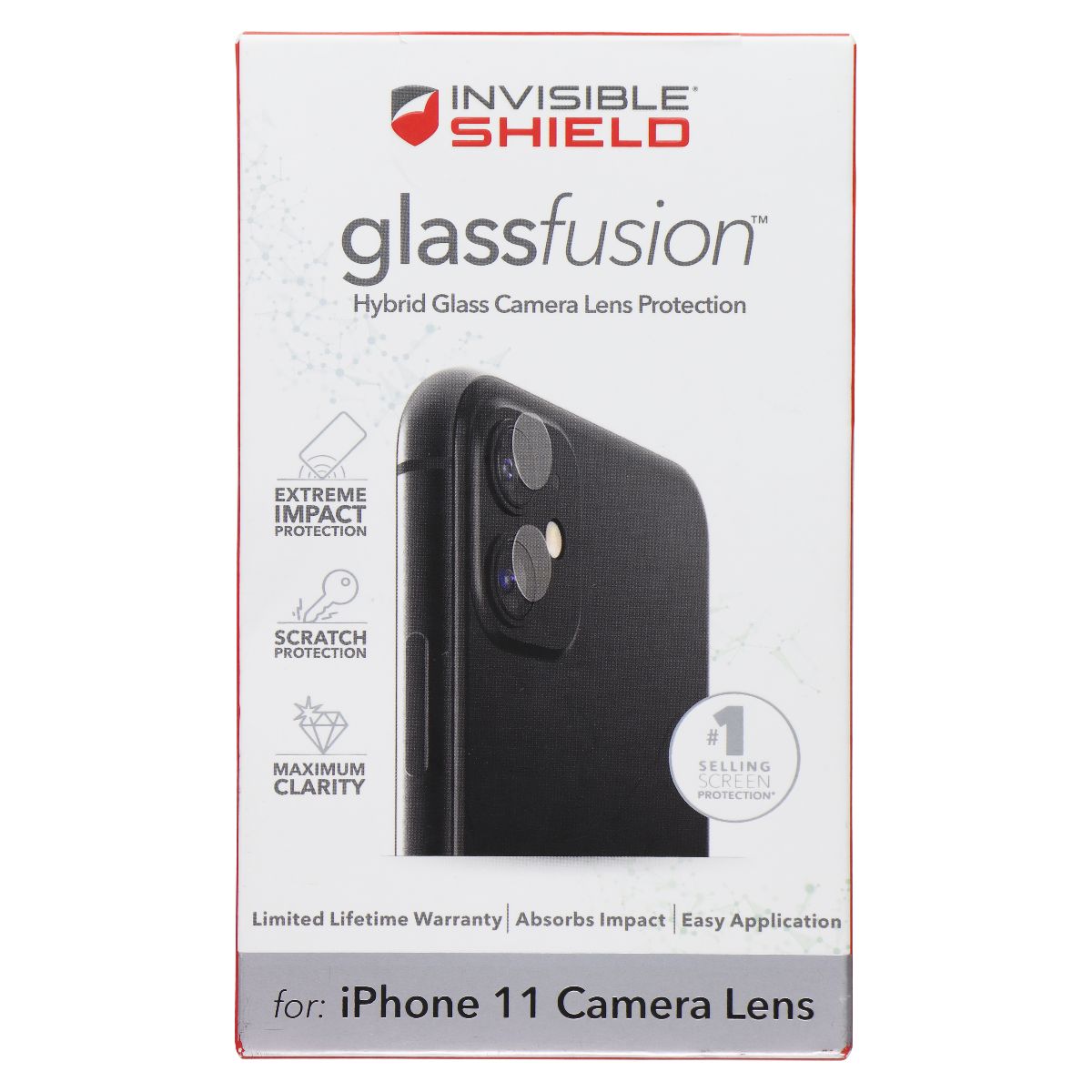 InvisibleShield Glassfusion Camera Lens Protector for Apple iPhone 11 Cell Phone - Screen Protectors Invisible Shield - Simple Cell Bulk Wholesale Pricing - USA Seller