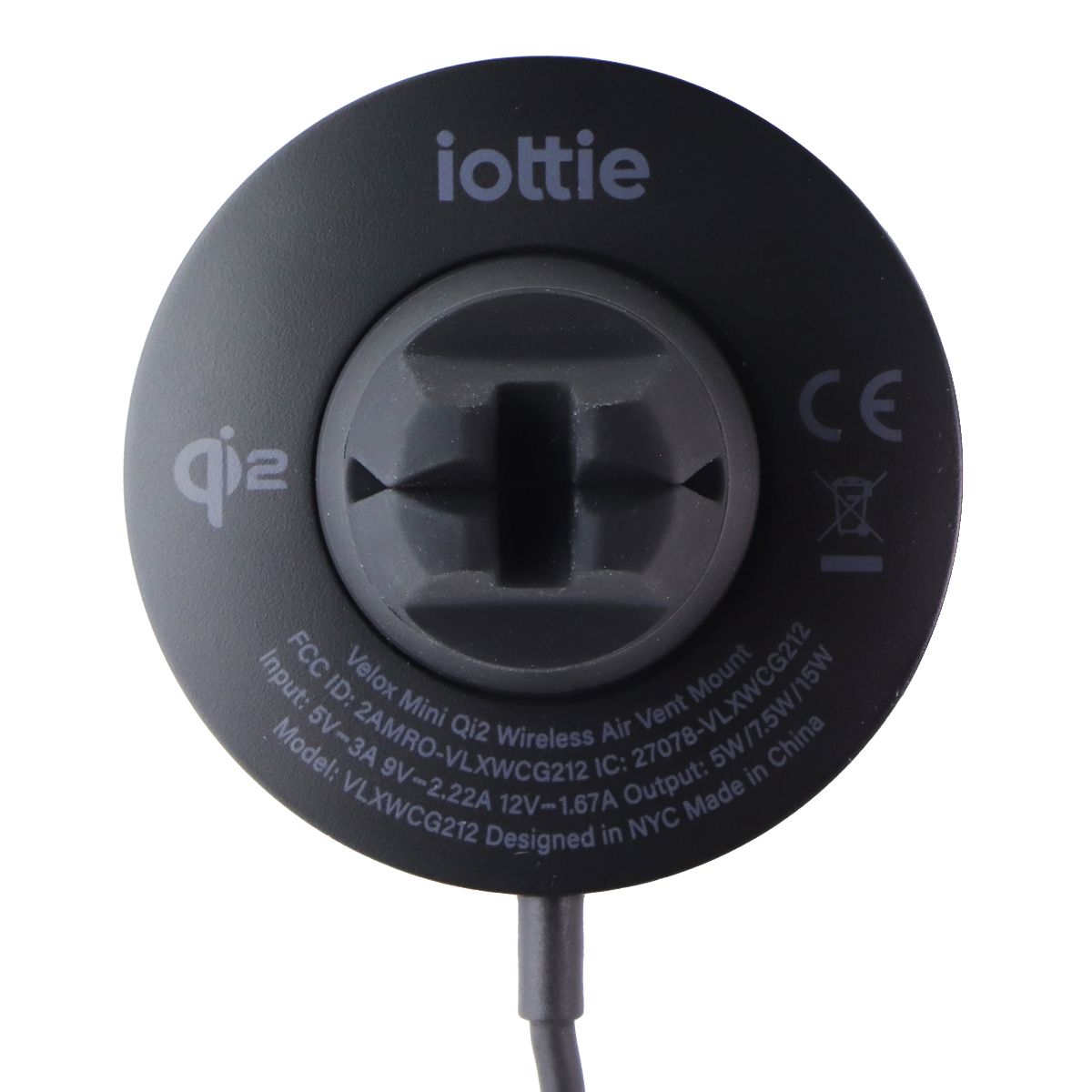 iOttie Velox 15W Qi2 Mini Wireless Charging MagSafe Compatible Car Mount - Black Cell Phone - Chargers & Cradles iOttie - Simple Cell Bulk Wholesale Pricing - USA Seller