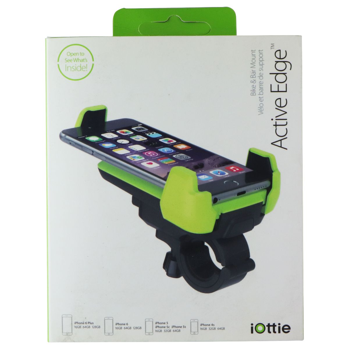 iOttie Active Edge Bike and Bar Mount for Smart Phones - Electric Lime / Black Cell Phone - Mounts & Holders iOttie - Simple Cell Bulk Wholesale Pricing - USA Seller