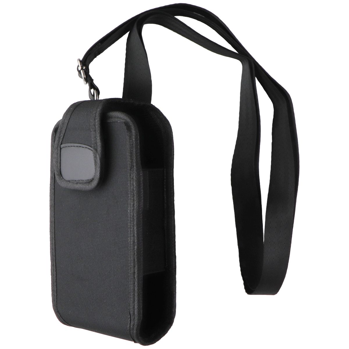 Nylon Pouch Holster Case & Neck Lanyard for Large Size Smartphones & More - Blk Cell Phone - Cases, Covers & Skins IPC Print - Simple Cell Bulk Wholesale Pricing - USA Seller