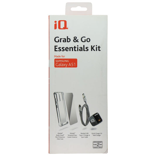 iQ Grab & Go Essentials Kit Charger and Case Kit for Galaxy A51 (2019) - Clear Cell Phone - Cases, Covers & Skins iQ    - Simple Cell Bulk Wholesale Pricing - USA Seller