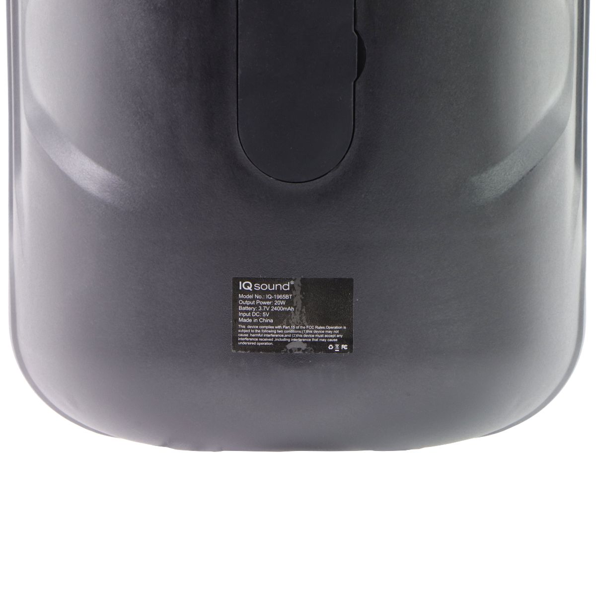 IQ Sound 6.5-in LED Rechargeable Bluetooth Speaker FM Radio - Black (IQ-1965BT)