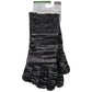 Isotoner Women's Knitted Gloves with Fur - One Size (1SZ) - Black/White Stripe