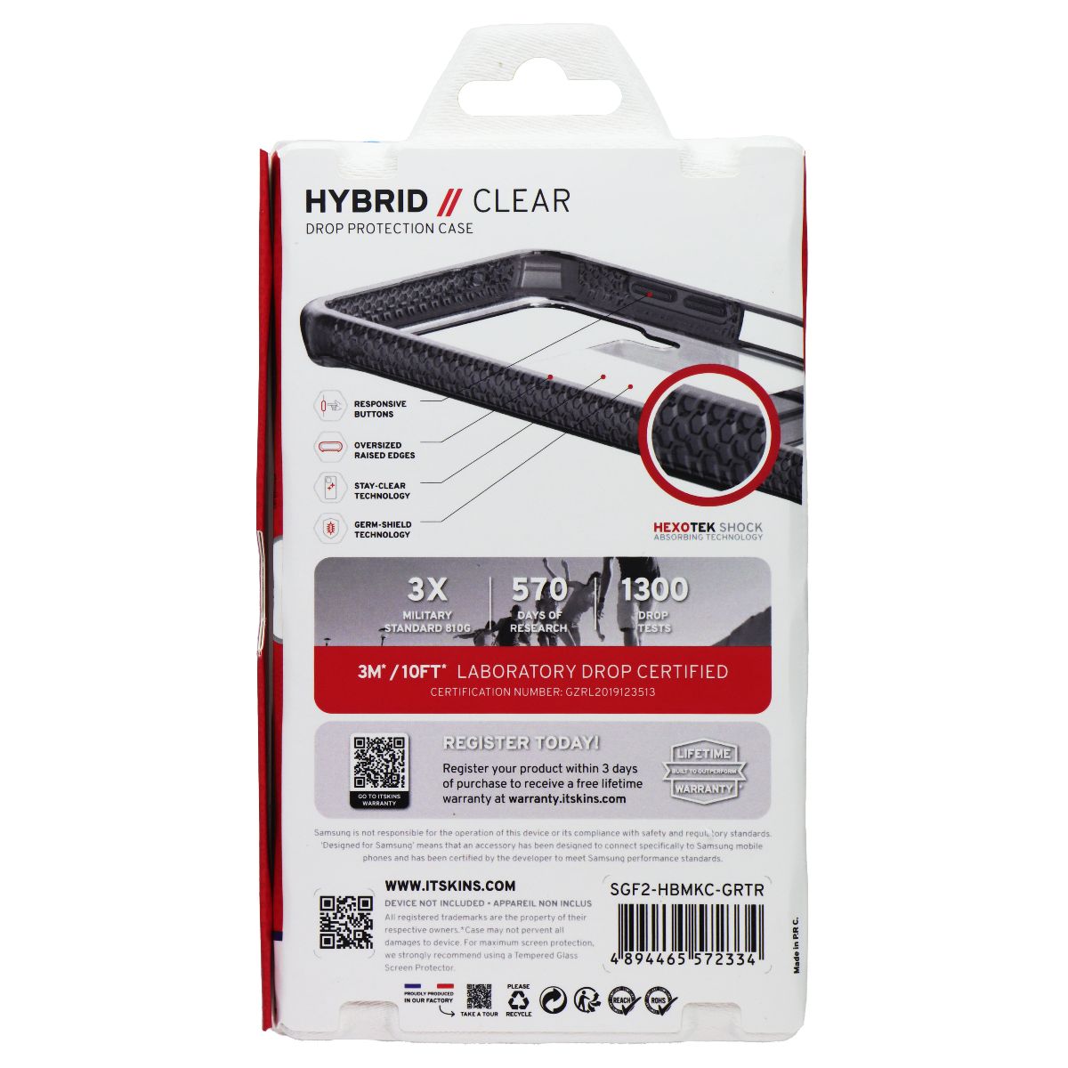 ITSKINS Hybrid // Clear Series Case for Samsung Galaxy Z Flip3 5G - Light Green Cell Phone - Cases, Covers & Skins ITSKINS - Simple Cell Bulk Wholesale Pricing - USA Seller