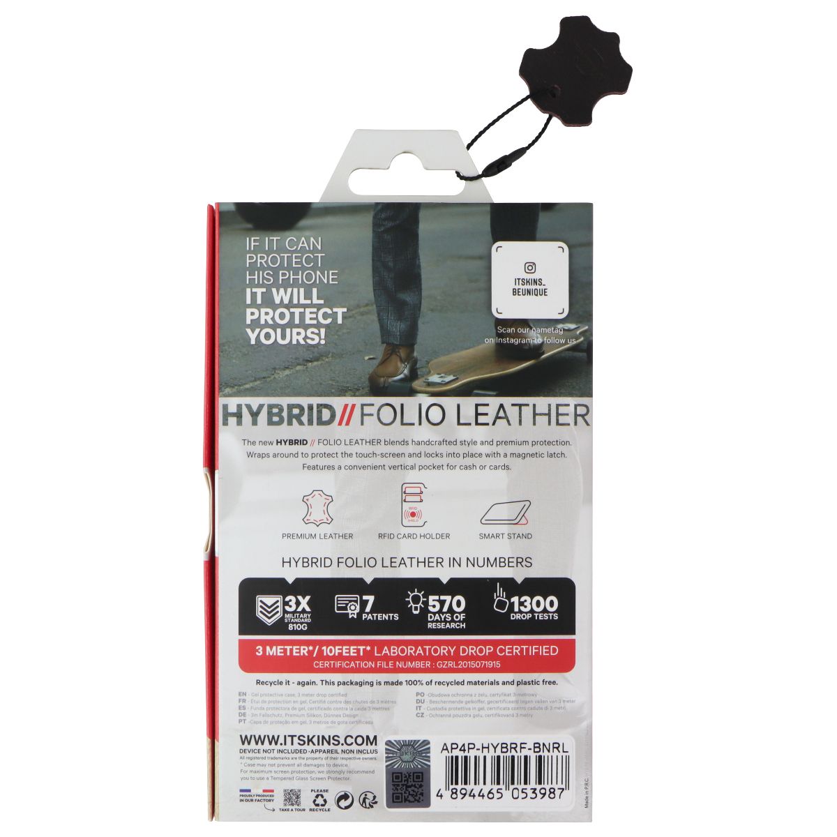 ITSKINS Hybrid // Folio Leather Wallet Case for Apple iPhone 12 Pro Max - Brown Cell Phone - Cases, Covers & Skins ITSKINS - Simple Cell Bulk Wholesale Pricing - USA Seller