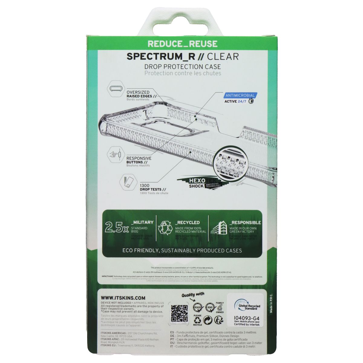 ITSKINS Spectrum_R Clear Case for Motorola Moto G 5G (2024) - Transparent