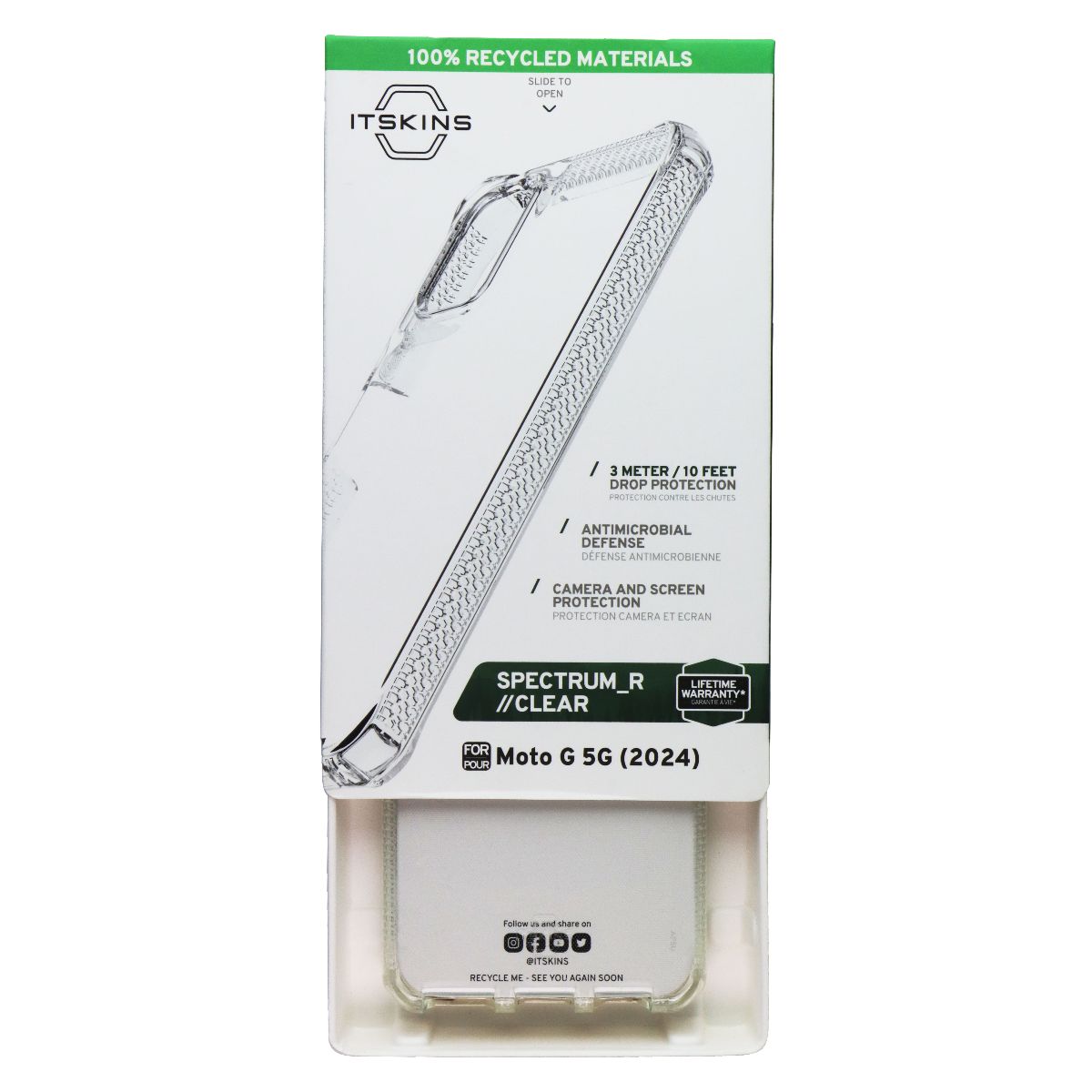 ITSKINS Spectrum_R Clear Case for Motorola Moto G 5G (2024) - Transparent