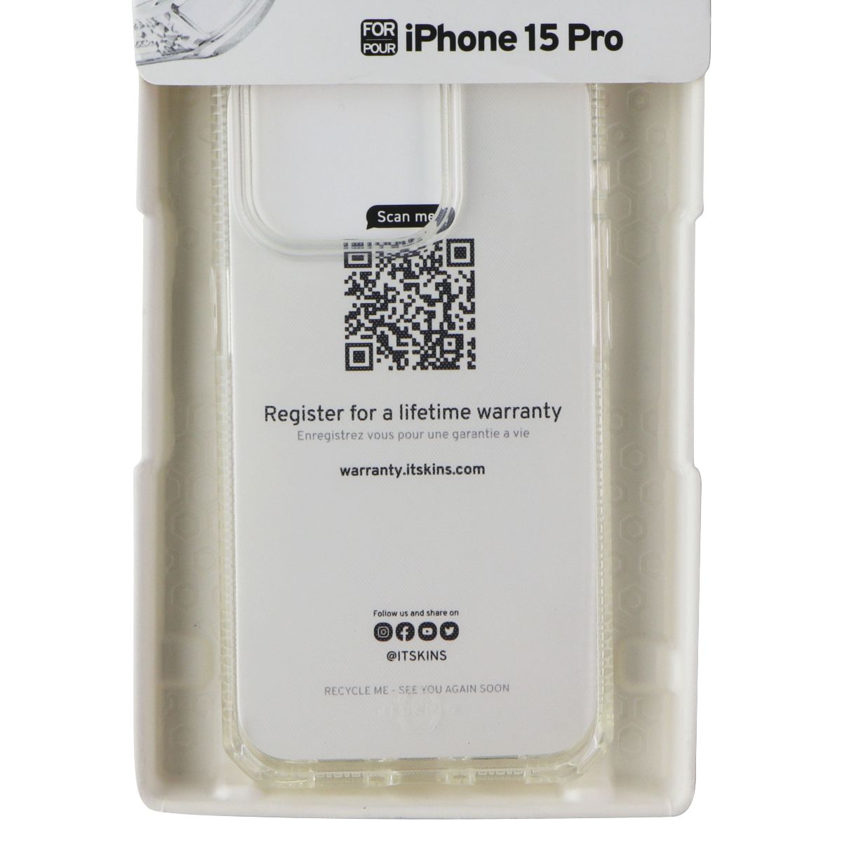 ITSKINS Spectrum_R // Mood Series Case for Apple iPhone 15 Pro - Clear / Green Cell Phone - Cases, Covers & Skins ITSKINS - Simple Cell Bulk Wholesale Pricing - USA Seller