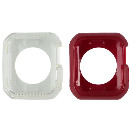 ITSKINS Spectrum Case for Apple Watch (40MM) - Red & Clear (2 Pack) Smart Watch Accessories - Smart Watch Cases ITSKINS - Simple Cell Bulk Wholesale Pricing - USA Seller