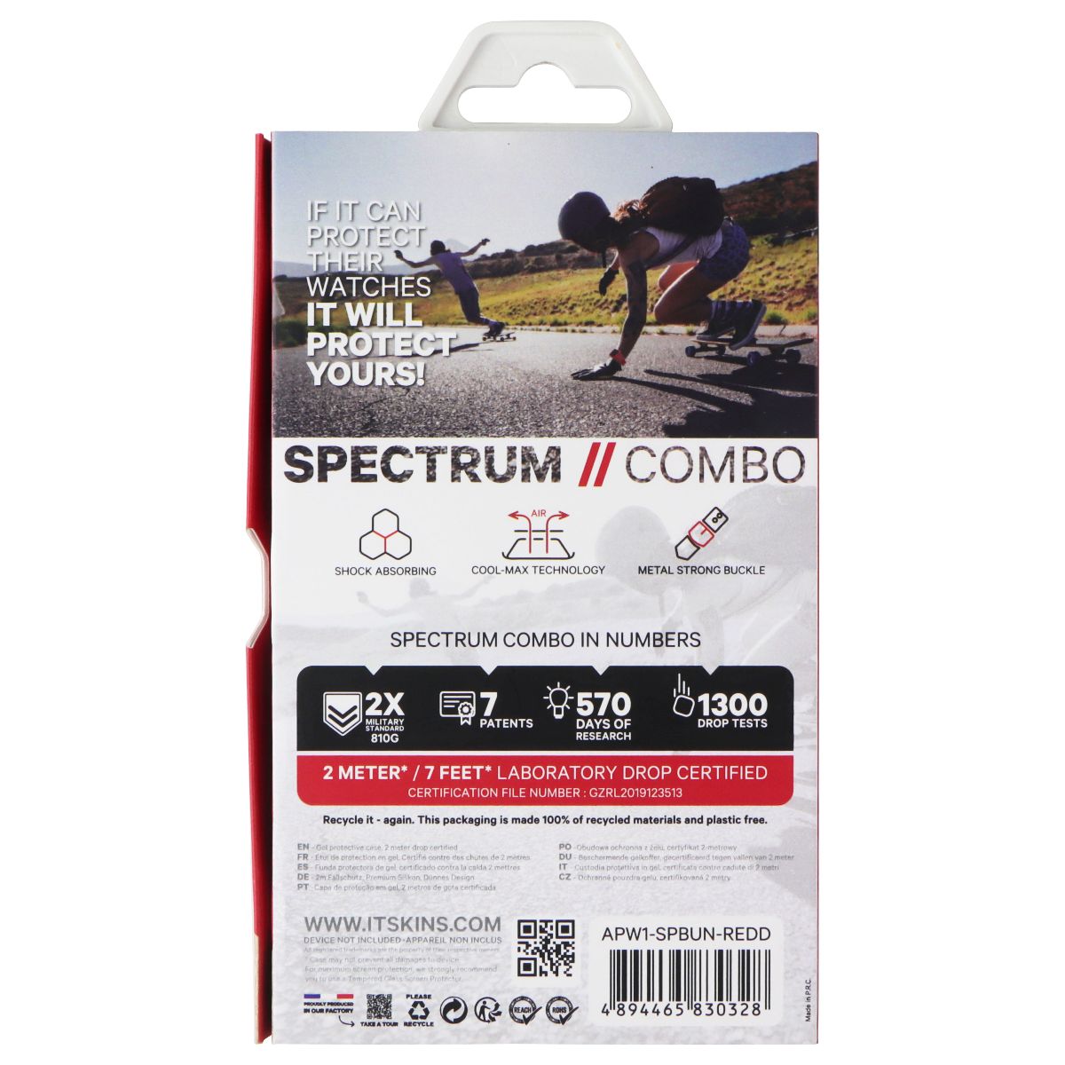 ITSKINS Spectrum Case & Band for Apple Watch SE/6/5/4 (40mm) - Red Smart Watch Accessories - Smart Watch Cases ITSKINS - Simple Cell Bulk Wholesale Pricing - USA Seller