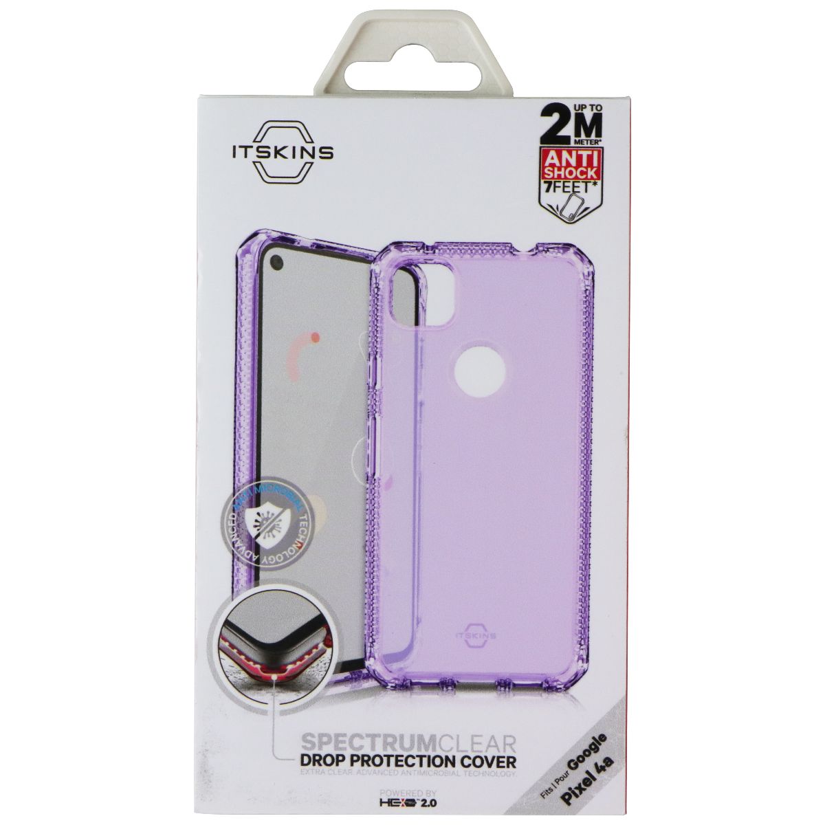 ITSKINS Spectrum Clear Series Gel Case for Google Pixel 4a - Purple Cell Phone - Cases, Covers & Skins ITSKINS - Simple Cell Bulk Wholesale Pricing - USA Seller