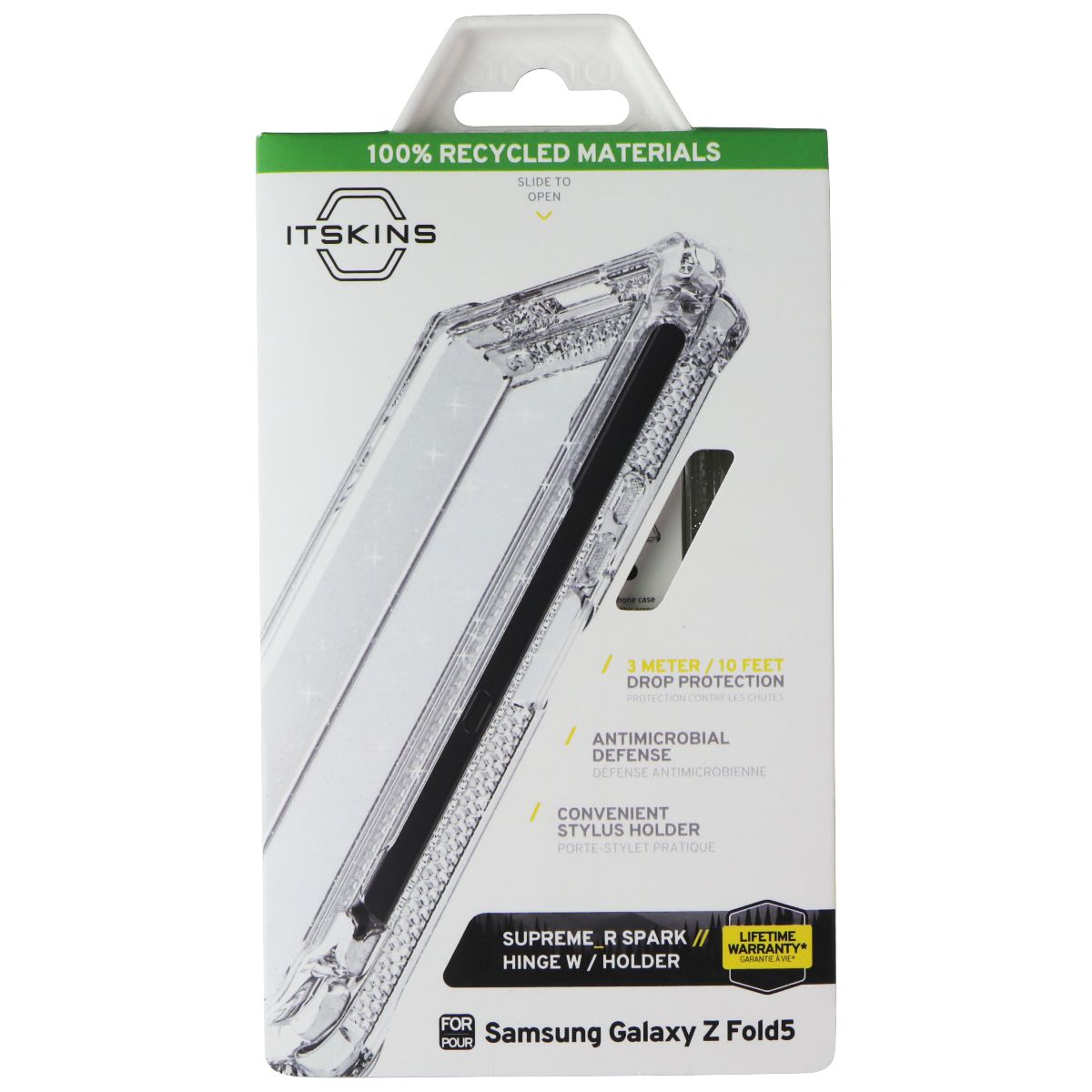 ITSKINS Supreme_R Spark Case w/Pen Holder for Samsung Galaxy Z Fold5 - Clear Cell Phone - Cases, Covers & Skins ITSKINS - Simple Cell Bulk Wholesale Pricing - USA Seller