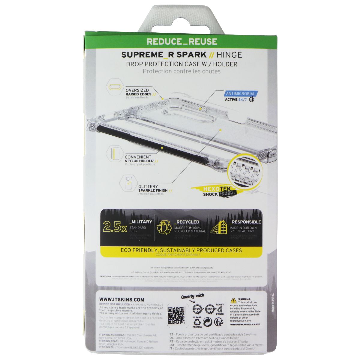 ITSKINS Supreme_R Spark Case w/Pen Holder for Samsung Galaxy Z Fold5 - Clear Cell Phone - Cases, Covers & Skins ITSKINS - Simple Cell Bulk Wholesale Pricing - USA Seller